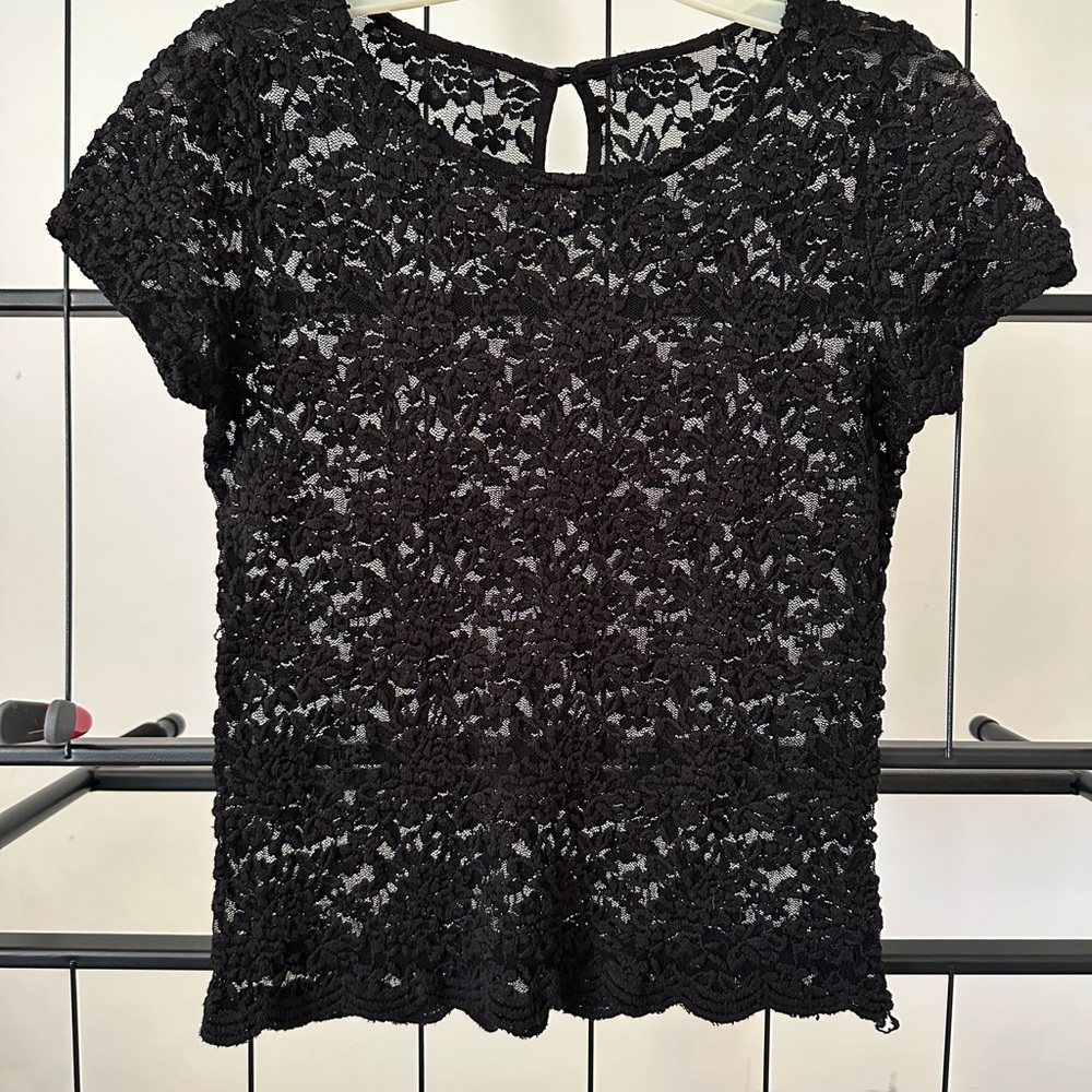 Elegant Black Lace Top